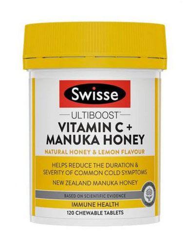 Viên tăng miễn dịch Swisse Vitamin C & Manuka Honey Úc 120 viên
